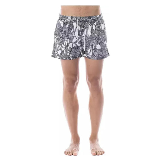 Roberto Cavalli Sport Black Polyester Men Swimwear Roberto Cavalli Sport Rosy Brown