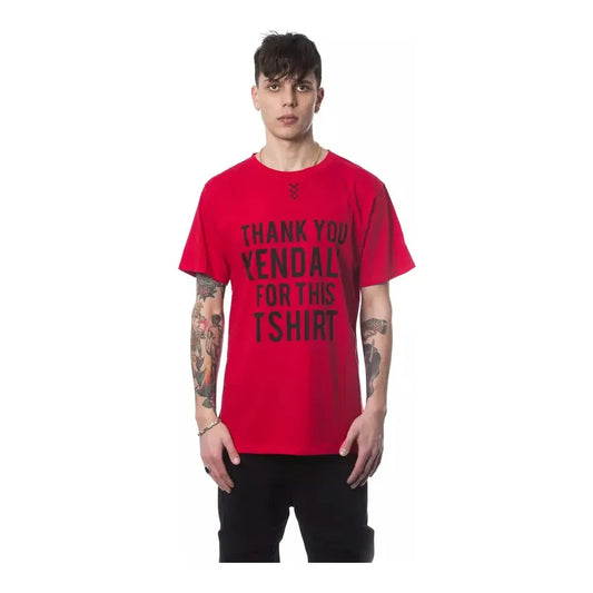 Nicolo Tonetto Red Cotton Men T-Shirt Nicolo Tonetto Firebrick