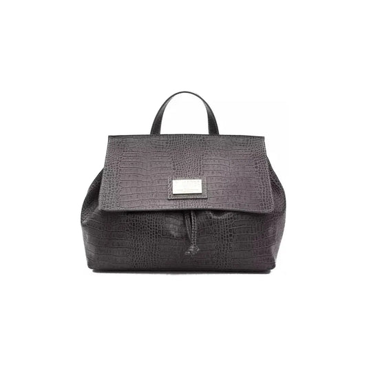 Pompei Donatella Gray Leather Women Handbag Pompei Donatella Dark Slate Gray