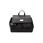 Pompei Donatella Black Leather Women Handbag Backpack Pompei Donatella Dark Slate Gray