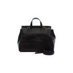 Pompei Donatella Black Leather Women Handbag Backpack Pompei Donatella Black