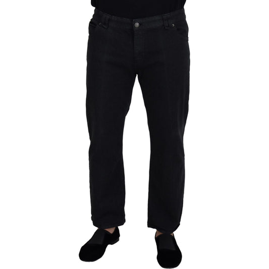 John Galliano Elegant Black Mainline Cotton Jeans John Galliano Black