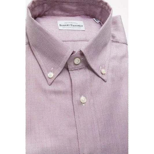Robert Friedman Red Cotton Men Shirt Robert Friedman Thistle