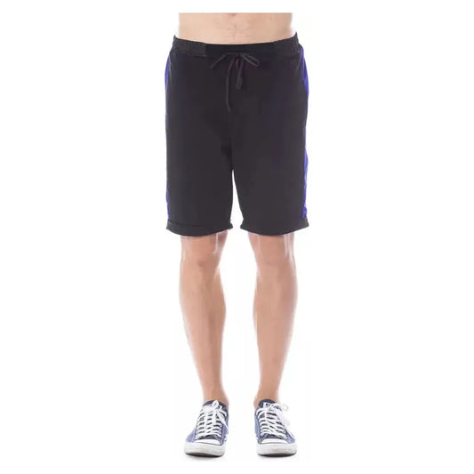 Verri Black Cotton Men Short Verri Dark Slate Gray