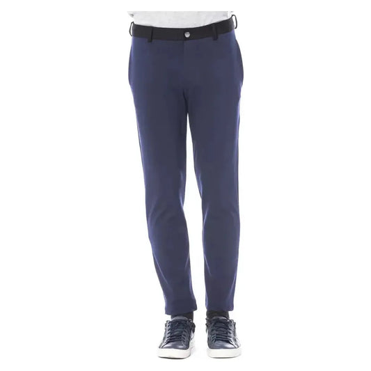 Verri Blue Viscose Men Pant Jeans & Pants Verri Dark Slate Gray