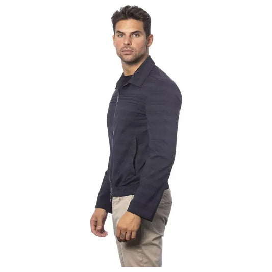 Verri Elegant Wool Blend Bomber Jacket Verri Dark Slate Gray