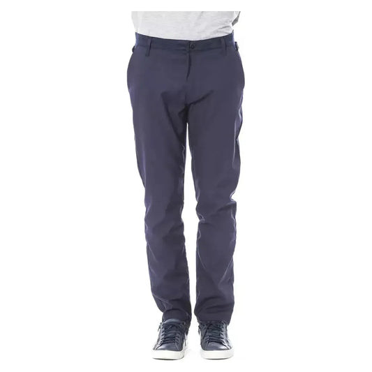 Verri Blue Polyester Men's Pant Verri Dark Slate Gray