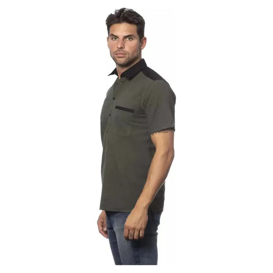 Verri Army Cotton Men Shirt Verri Dark Slate Gray