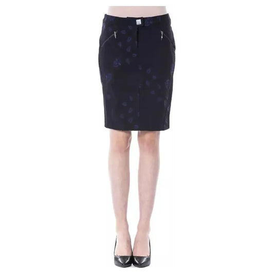 BYBLOS Blue Cotton Women Skirt WOMAN SKIRTS BYBLOS Dark Slate Gray