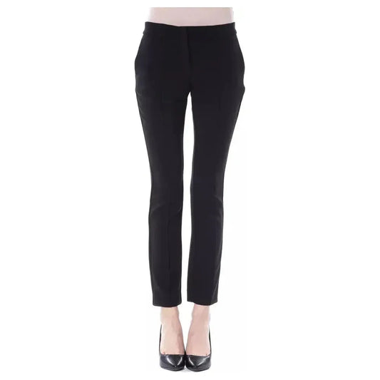 BYBLOS Black Polyester Women's Skinny Pant BYBLOS Dark Slate Gray