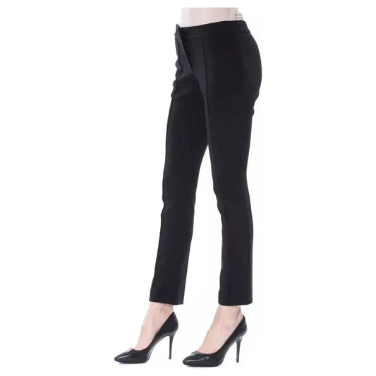 BYBLOS Black Polyester Women's Skinny Pant BYBLOS Dark Slate Gray