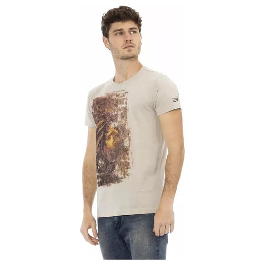 Trussardi Action "Beige Cotton Men T-Shirt" Trussardi Action Tan