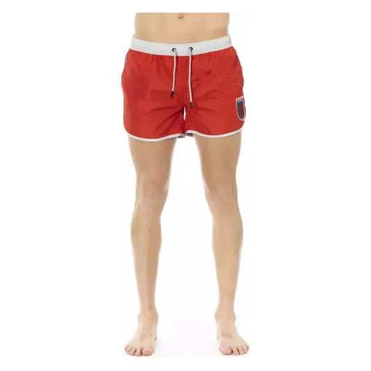Bikkembergs Red Polyester Men Swim Short Bikkembergs Tan