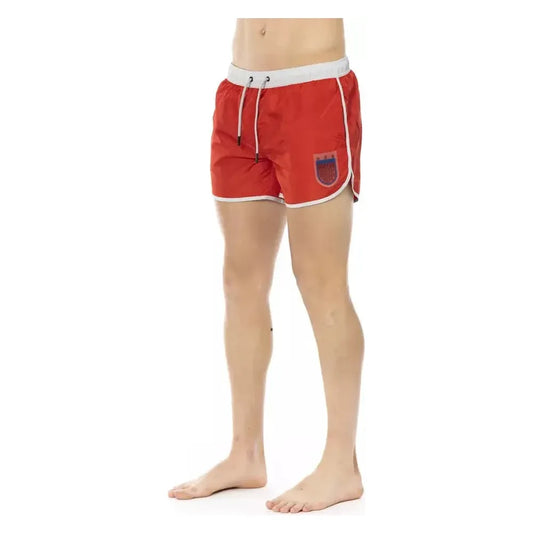 Bikkembergs Red Polyester Men Swim Short Bikkembergs Tan