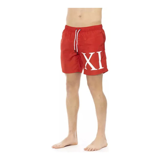 Bikkembergs Red Polyester Men Swim Short Bikkembergs Tan