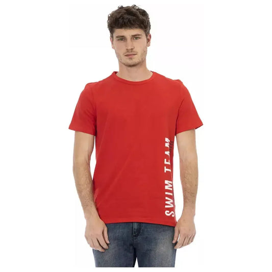 Bikkembergs Red Cotton Men T-Shirt Bikkembergs Brown