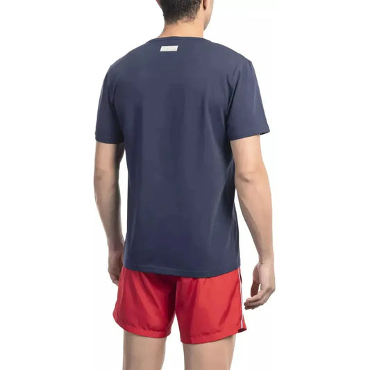 Bikkembergs Army Cotton Men T-Shirt Bikkembergs Dark Slate Gray