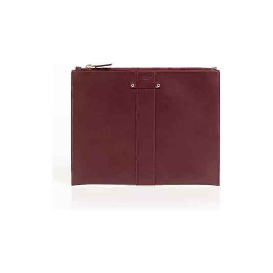 Trussardi Elegant Calfskin Clutch with Logo Detailing Wallet Trussardi