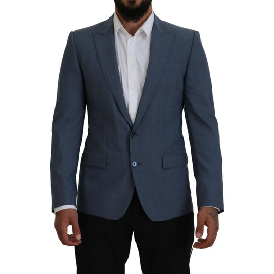 Dolce & Gabbana Elegant Blue Single Breasted Sport Blazer Dolce & Gabbana Dark Slate Gray