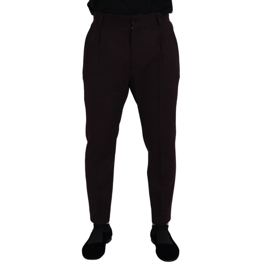 Dolce & Gabbana Elegant Brown Cotton Blend Trousers Dolce & Gabbana Black