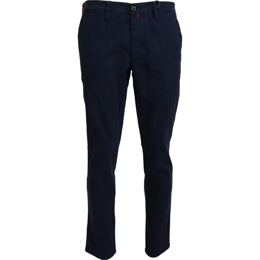 Domenico Tagliente Elegant Sapphire Dress Pants for Men Domenico Tagliente Black