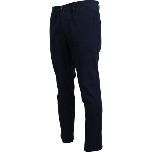 Domenico Tagliente Elegant Sapphire Dress Pants for Men Domenico Tagliente Black