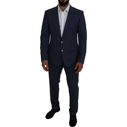Dolce & Gabbana Elegant Blue Martini Men's Slim Fit Suit Dolce & Gabbana Black