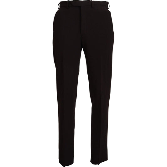 BENCIVENGA Elegant Italian Brown Pants for Men BENCIVENGA Black