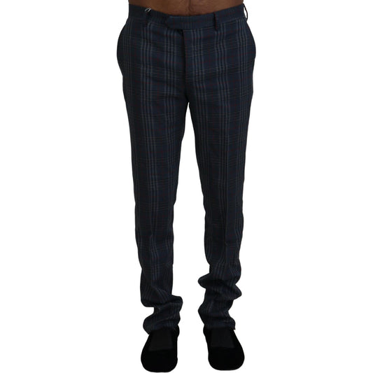 BENCIVENGA Elegant Multicolor Pure Wool Trousers BENCIVENGA Black