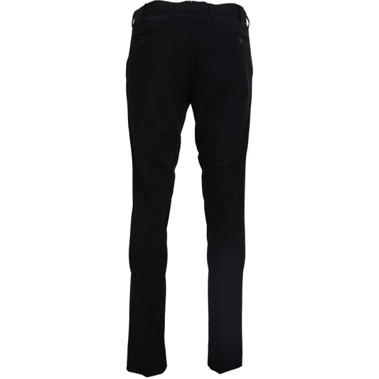 Domenico Tagliente Elegant Black Italian Dress Pants Domenico Tagliente Black