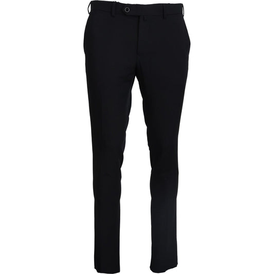 Domenico Tagliente Elegant Black Italian Dress Pants Domenico Tagliente Black