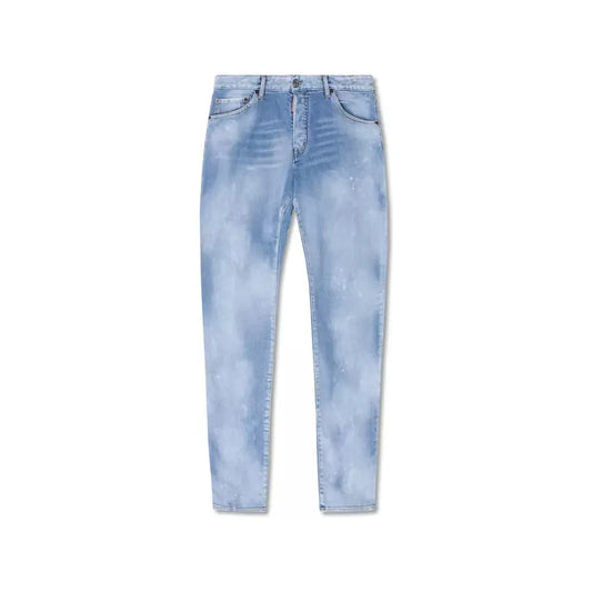 Dsquared² Cool Guy Light Blue Splatter Jeans Dsquared² Light Steel Blue