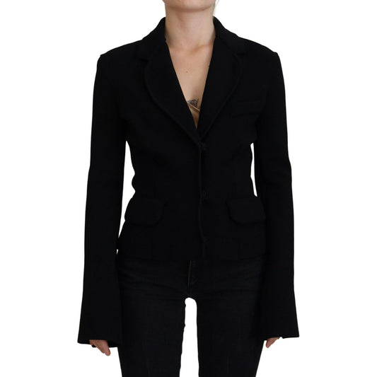 Dolce & Gabbana Elegant Black Long Sleeve Jacket Dolce & Gabbana Black