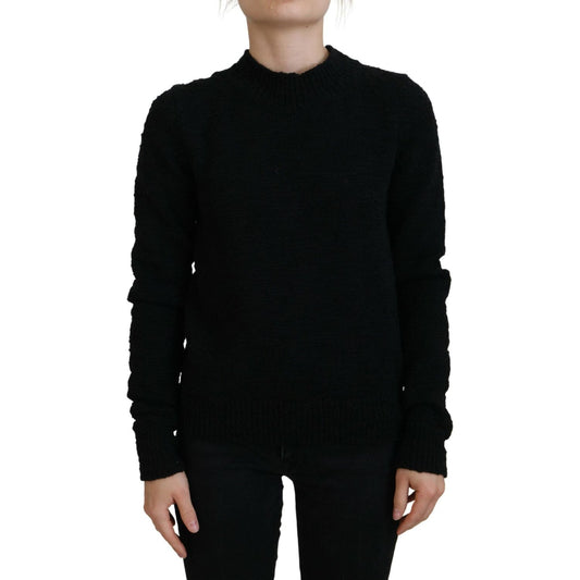 Dolce & Gabbana Elegant Virgin Wool Pullover Sweater Dolce & Gabbana Black