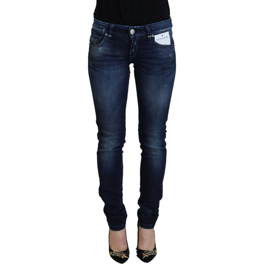 Acht Chic Skinny Low Waist Denim Pants Acht Black