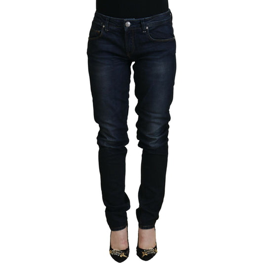 Acht Chic Low Waist Denim Skinny Jeans Acht Black