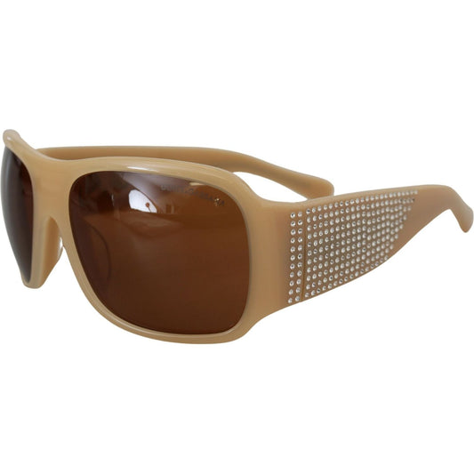 Dolce & Gabbana Elegant Cream Swarovski Sunglasses Dolce & Gabbana Dim Gray