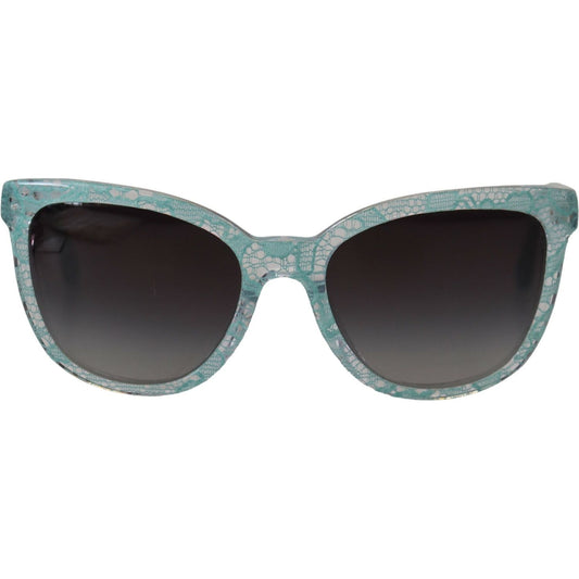 Dolce & Gabbana Elegant Blue Lace Detail Sunglasses Dolce & Gabbana Dark Slate Gray