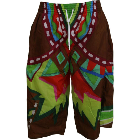 Dsquared² Exclusive Multicolor Printed Swim Shorts Dsquared² Dark Slate Gray
