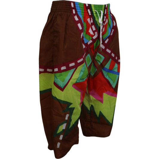 Dsquared² Exclusive Multicolor Printed Swim Shorts Dsquared² Dark Slate Gray