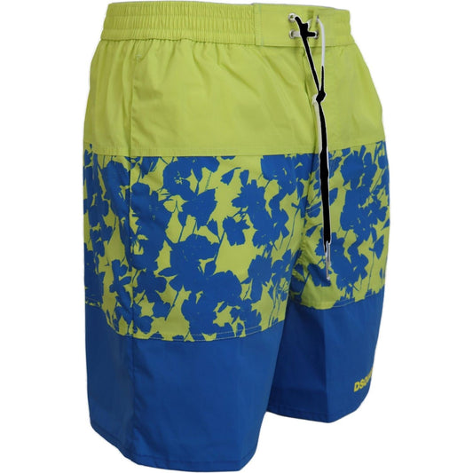 Dsquared² Exquisite Blue Green Swim Shorts Boxer Dsquared² Dark Slate Gray
