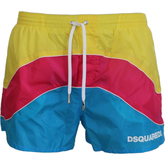 Dsquared² Exclusive Multicolor Swim Shorts Boxer Dsquared² Dark Khaki