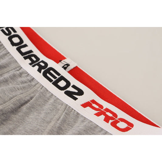 Dsquared² Elegant Gray Cotton Stretch Briefs Dsquared² Light Gray