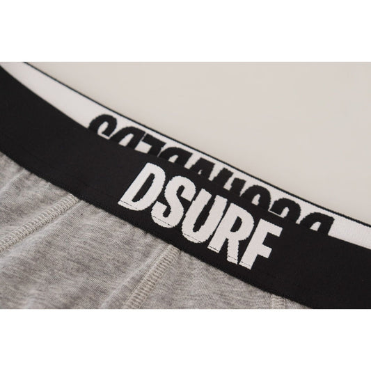Dsquared² Elegant Gray Cotton Stretch Briefs Dsquared² Gray