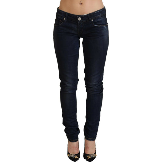 Acht Chic Slim Fit Cotton Denim Jeans Acht Black