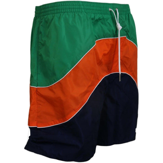 Dsquared² Multicolor Printed Swimshorts Boxer Dsquared² Dark Slate Gray
