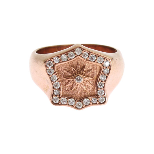 Nialaya Chic Pink Gold Plated Sterling Silver Ring Ring Nialaya Tan
