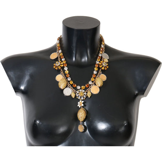 Dolce & Gabbana Elegant Gold-Plated Statement Necklace Dolce & Gabbana Dark Slate Gray