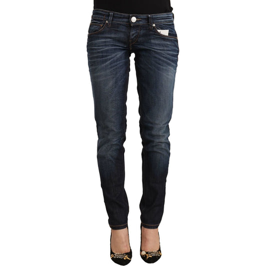 Acht Chic Slim Fit Blue Washed Jeans Acht Dark Slate Gray