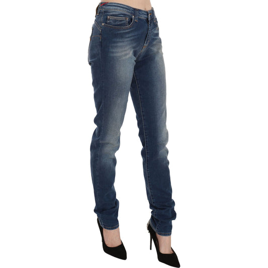 Fiorucci Svelte Mid Waist Slim Jeans in Vintage Blue Fiorucci Dark Slate Gray